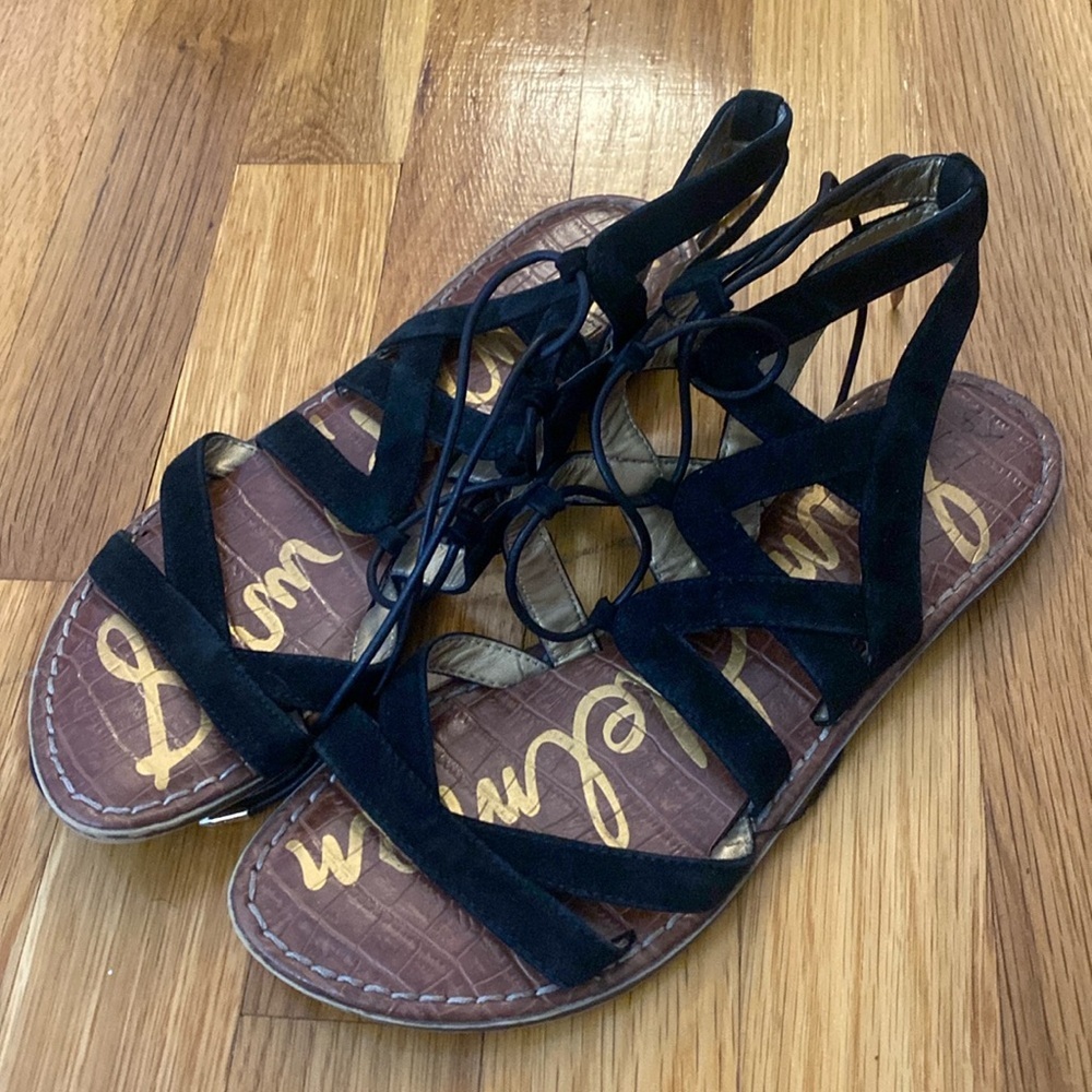 Sam Edelman Women’s Black Lace Up Sandals Size 7